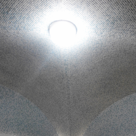 Светильник в куполе турецкой бане