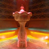 Подсветка фонтана и лавок в турецкой бане