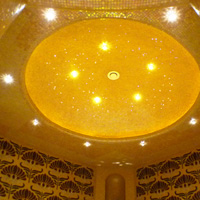 Купол в хамаме подсветка и звездное небо